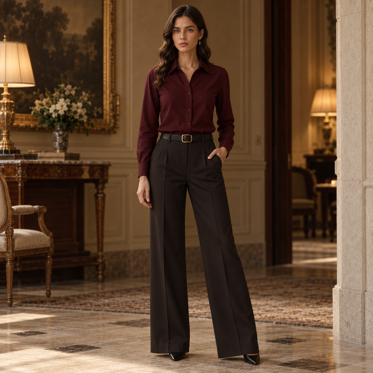 The Burgundy Heritage Top