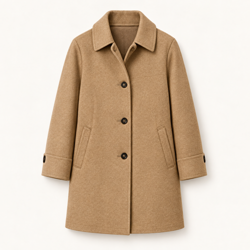 Boys Camel Wool Overshirt — Camel