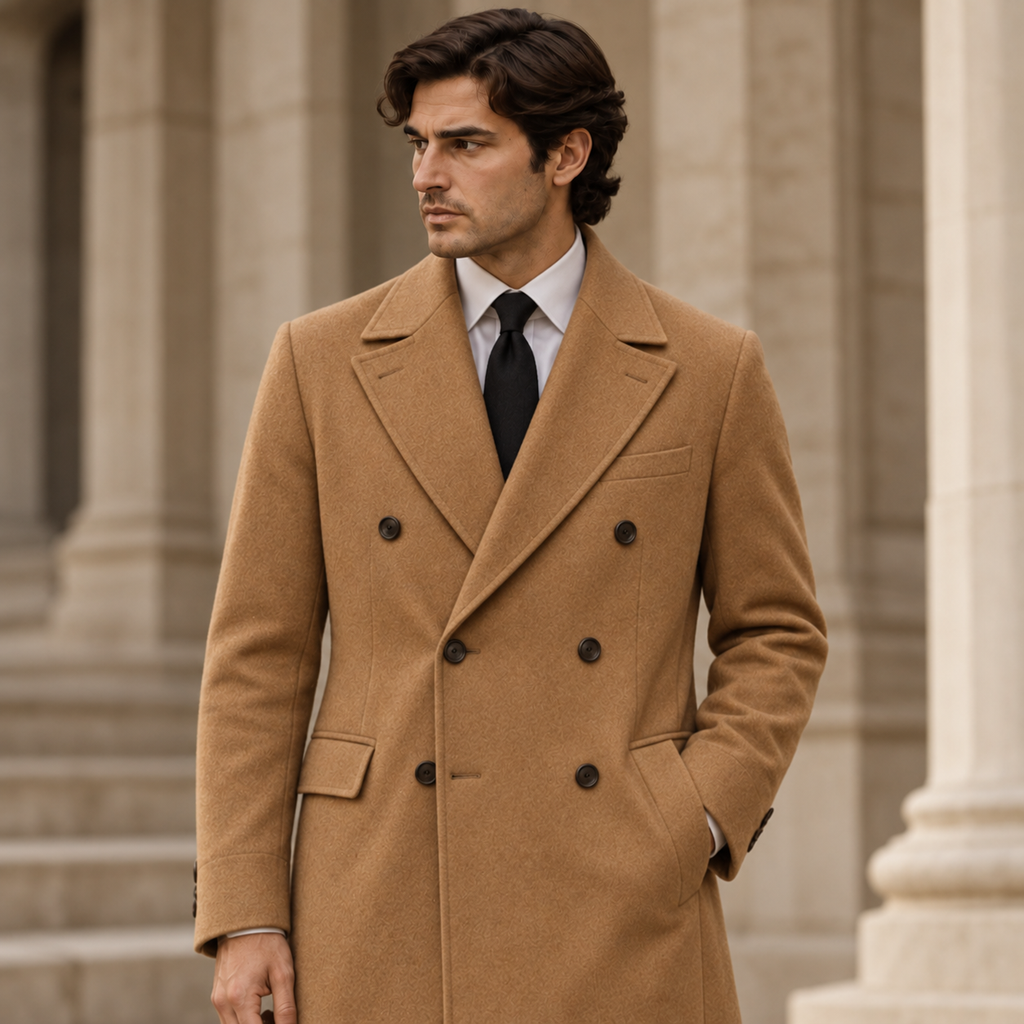 The Camel Double-Breasted Coat