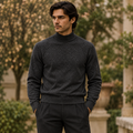 The Charcoal Mock-Neck Knit