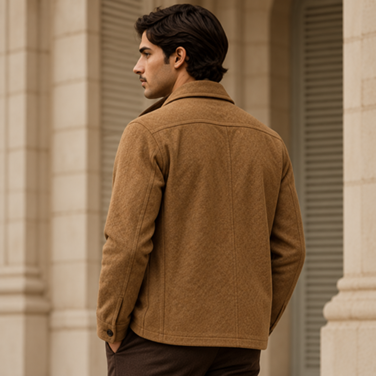 The Camel Wool Overshirt