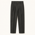 Boys Charcoal Pleated Trouser — Charcoal