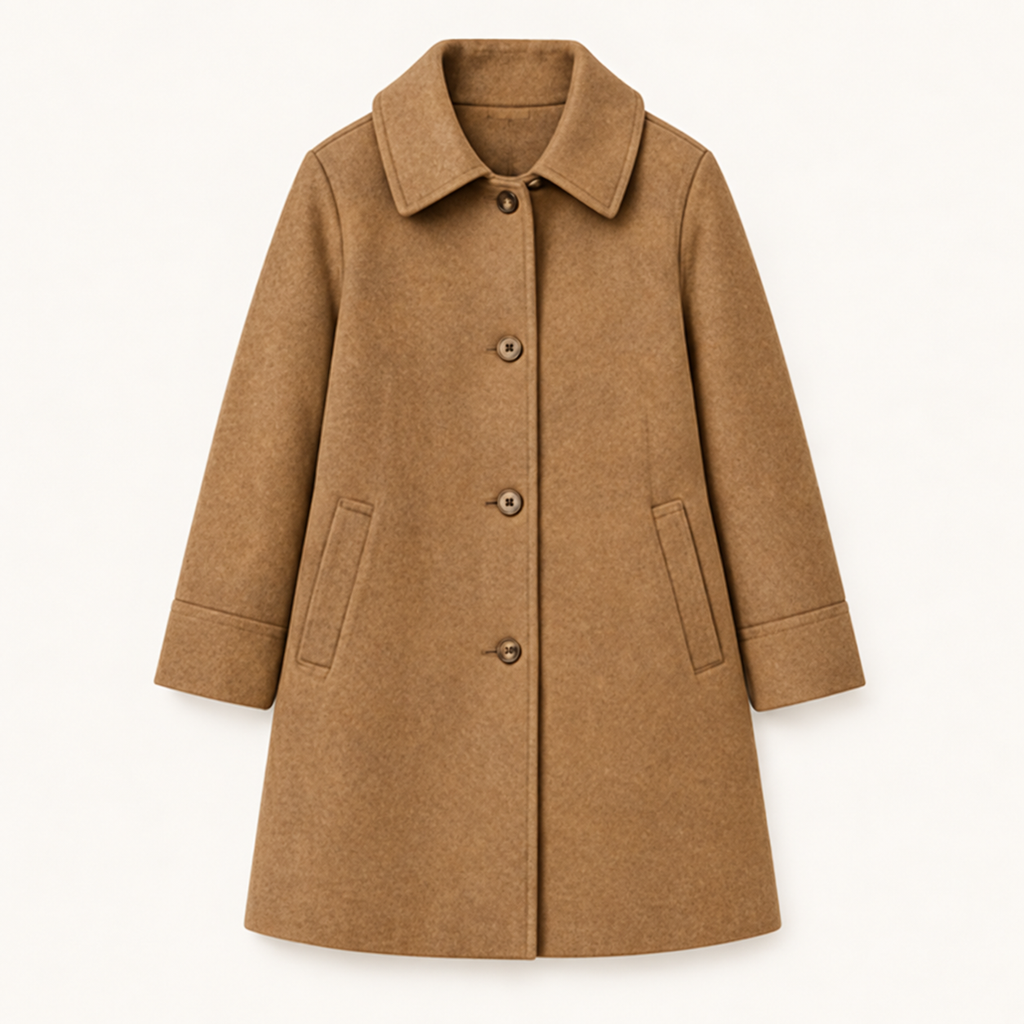 Girls Camel Heritage Coat — Camel