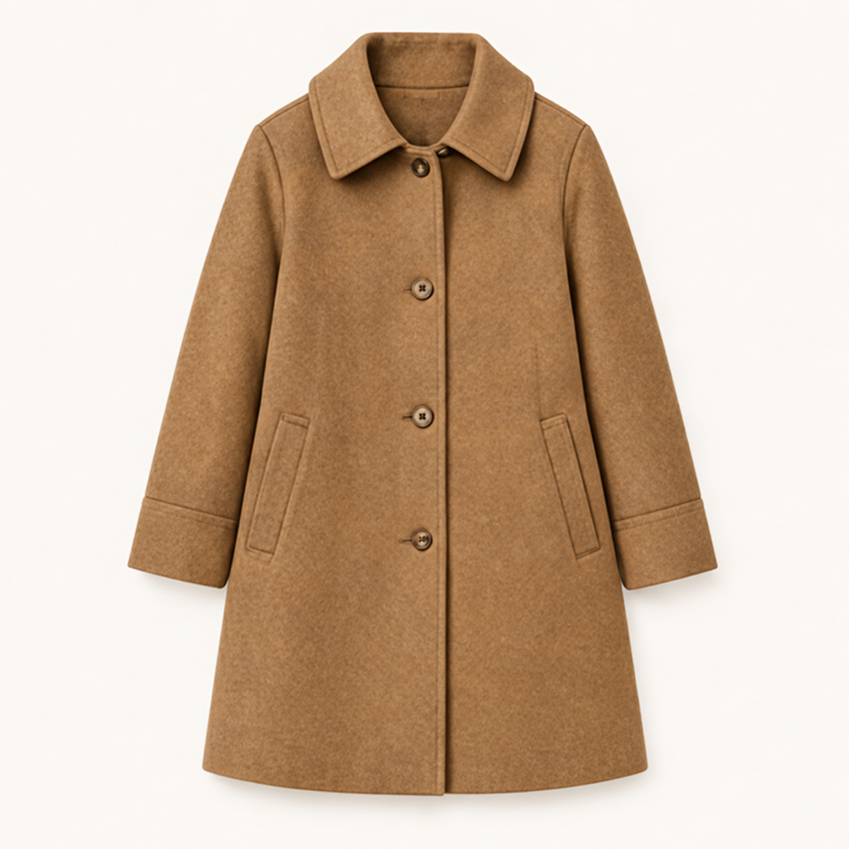 Girls Camel Heritage Coat — Camel