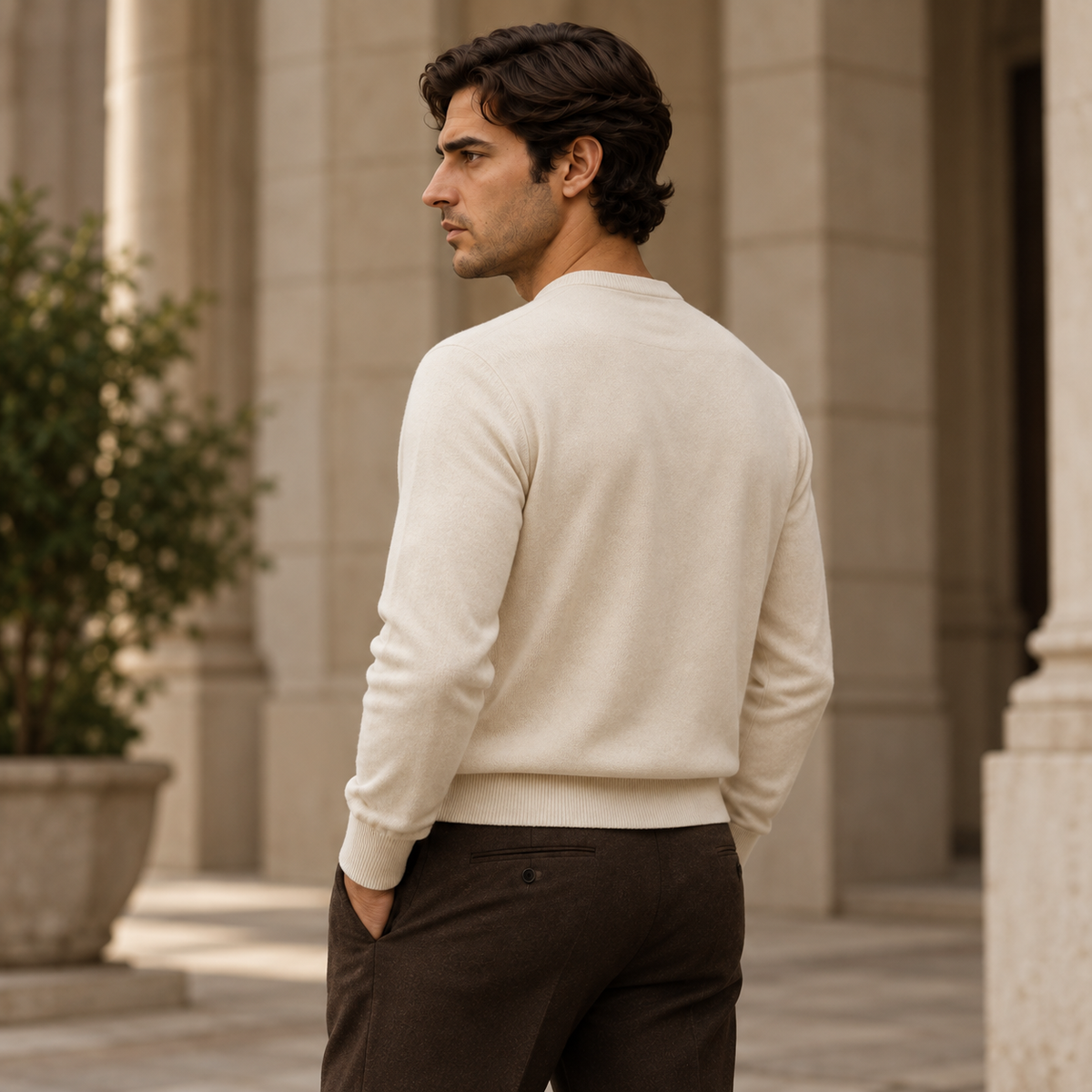 The Ivory Winter Crew-Neck Knit