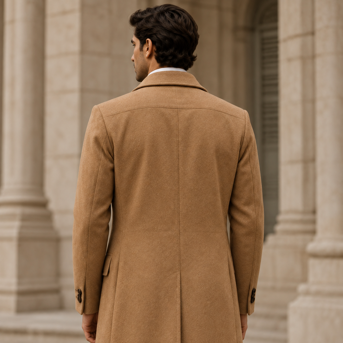 The Camel Double-Breasted Coat