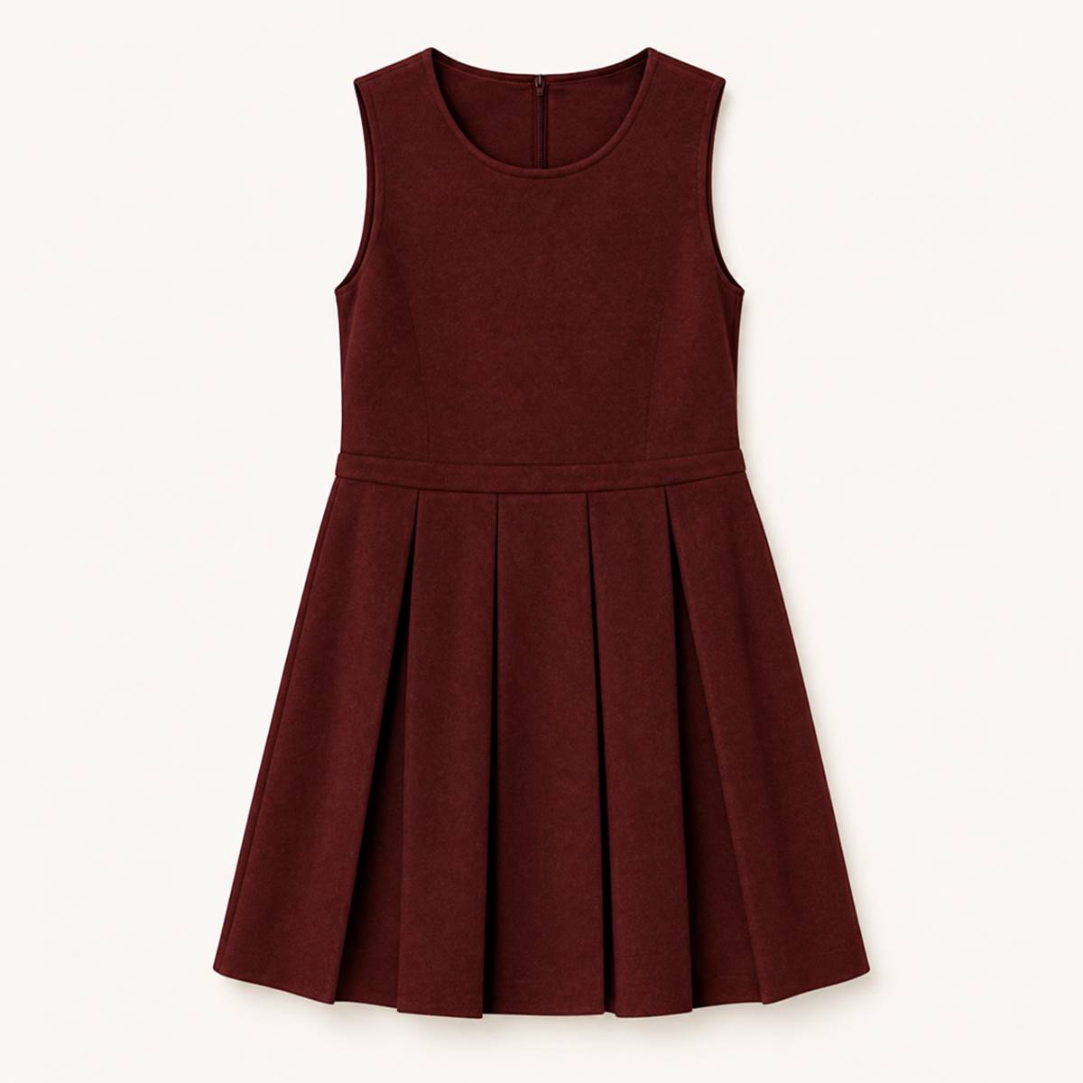 Girls Heritage Wool Pinafore Dress — Deep Burgundy