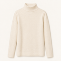 Girls Ivory Soft Mock-Neck Knit — Warm Ivory