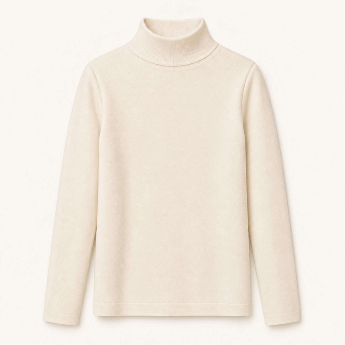 Girls Ivory Soft Mock-Neck Knit — Warm Ivory