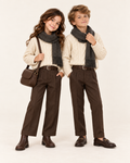 Boys Ivory Crew-Neck Knit — Warm Ivory